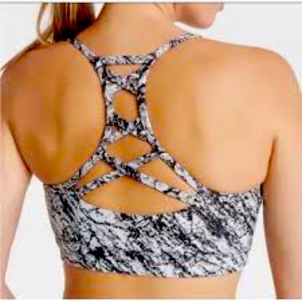 All In Motion Marble Print Low Support Ladder Back Sports Bra Size Small
